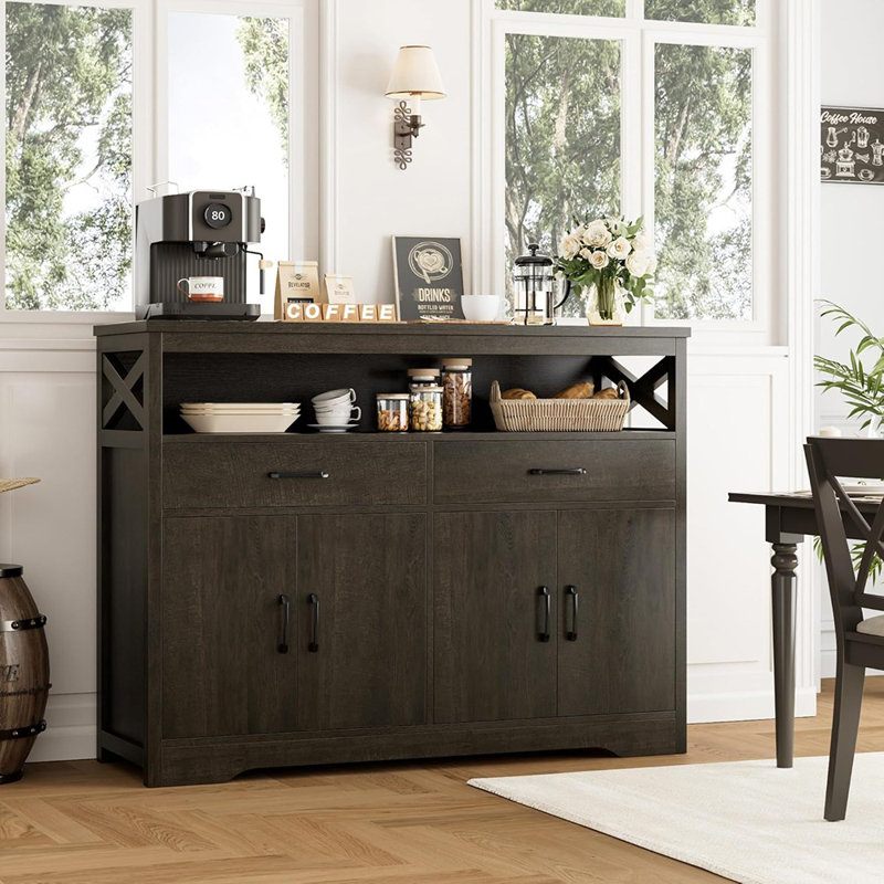 Buffet avec tiroirs et tablettes Modern Farmhouse