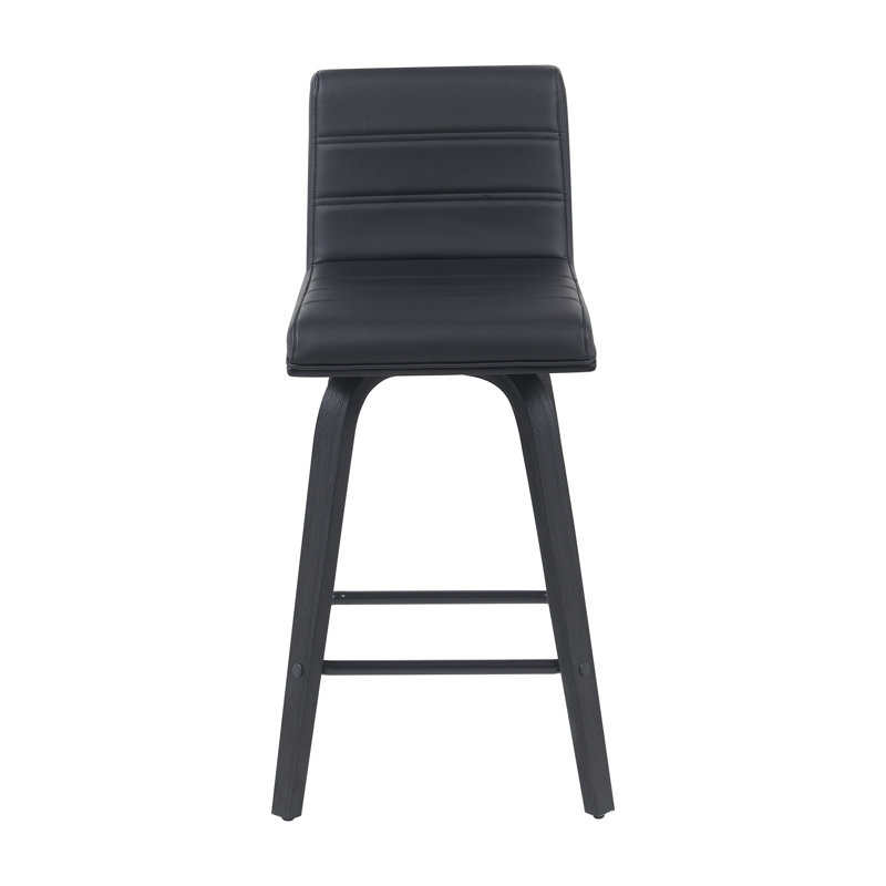 Tabouret de bar et de comptoir Biance, Tabouret de comptoir (siège d'une hauteur de 26 p, Noir, Noir