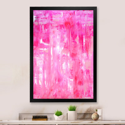 Reproduction d'art moderne sur toile rose, art abstrait VII
