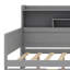 Lit de jour en bois Trundle - tablettes de rangement, bureau d'étude (conception multifonctionnelle)-1995178893-1995178895