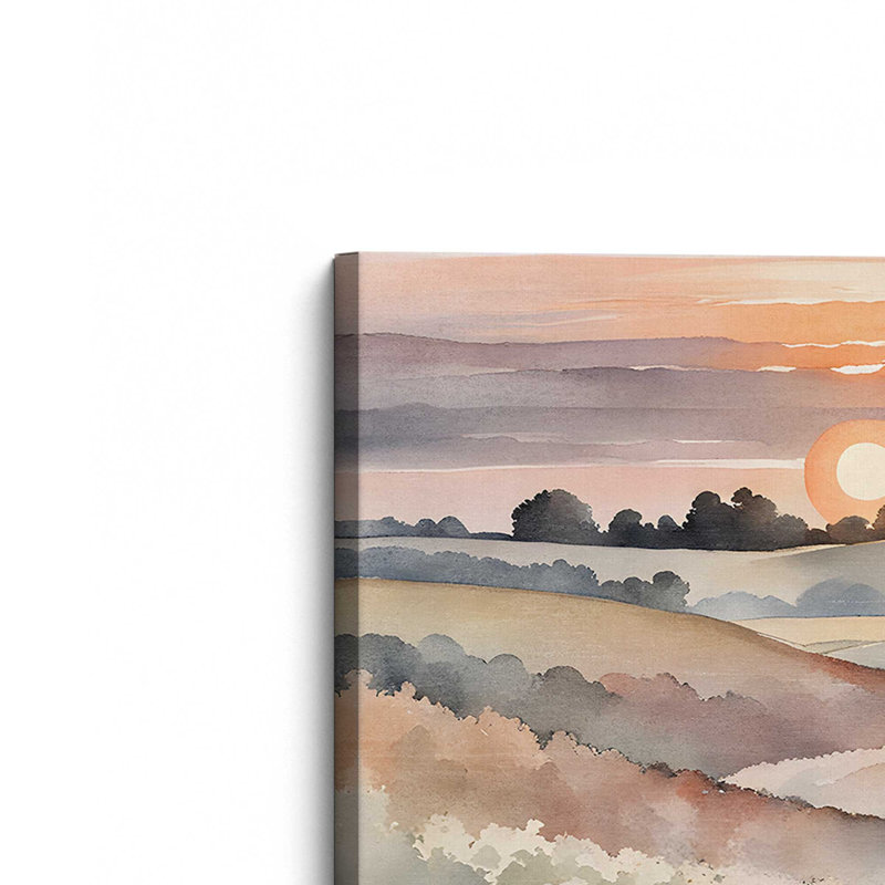 «Sunset in Blooming Valley I», toile roulée, Toile tendue, H 54 po x l 36 po x P 1,25 po