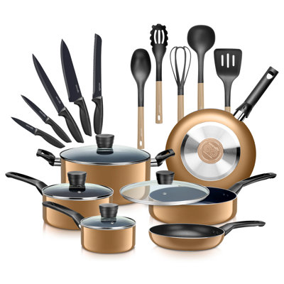 20 - Piece Non-Stick Aluminum Cookware Set