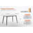 Large Rectangular Table With Strong Metal Base Modern Stone Dining Table For Kitchen 1.4M