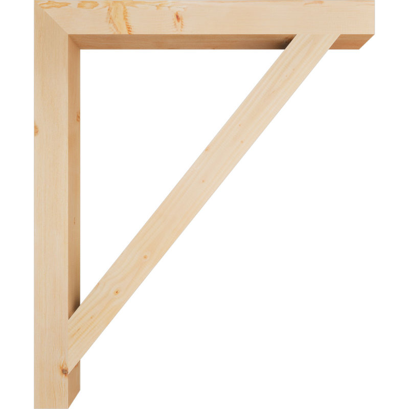 Support de bloc traditionnel, Douglas (lisse), H 48 po x l 4 po x P 40 po