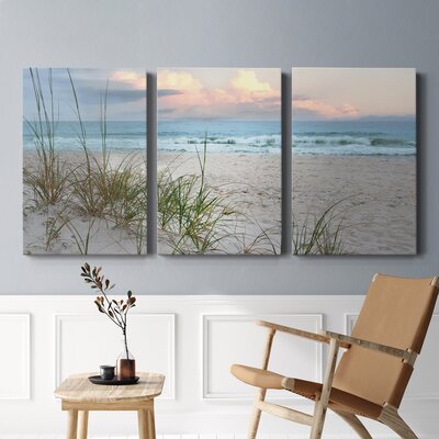 Beachcrest Home Beach Driftwood Framed On Canvas 3 Pieces Print ...