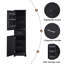 Grande armoire de rangement pour salle de bain, armoire de rangement autoportante avec deux portes et tablettes réglables