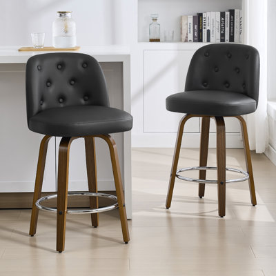 Tabouret pivotant rembourré