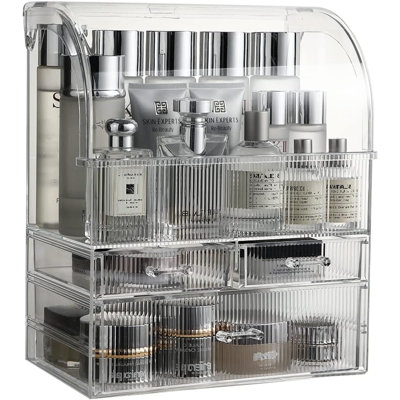 Vitrine de rangement pour cosmétiques avec tiroirs transparents