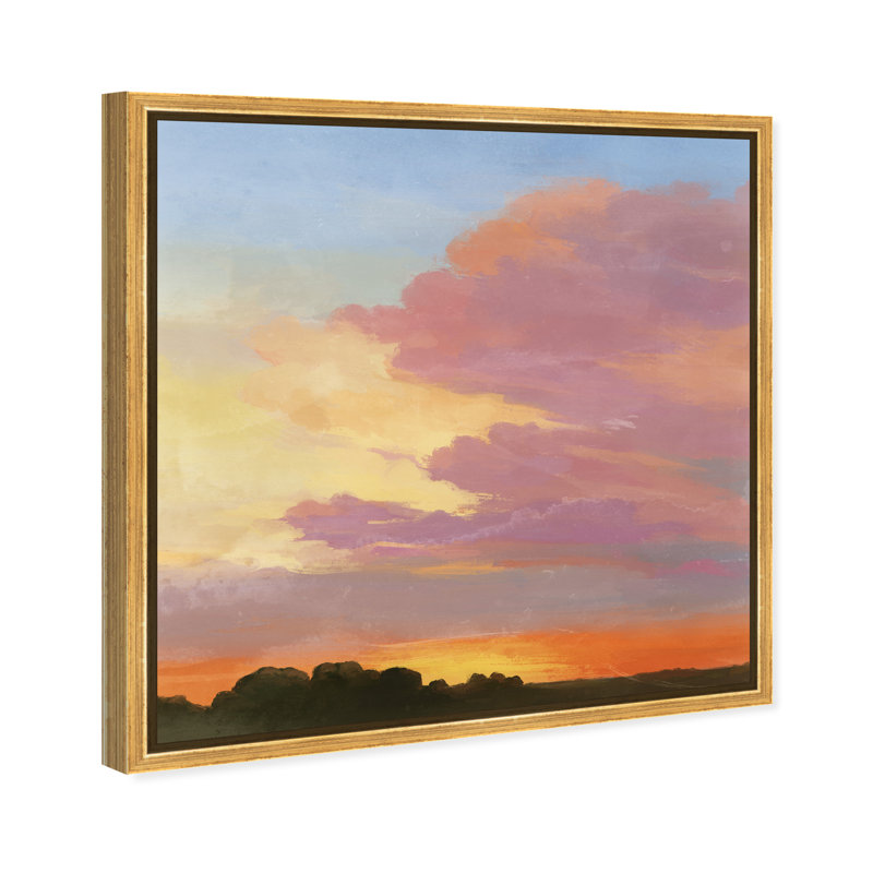 Perfect Sunset Print by Oliver Gal, 17" H x 17" W, Gold Floater Frame