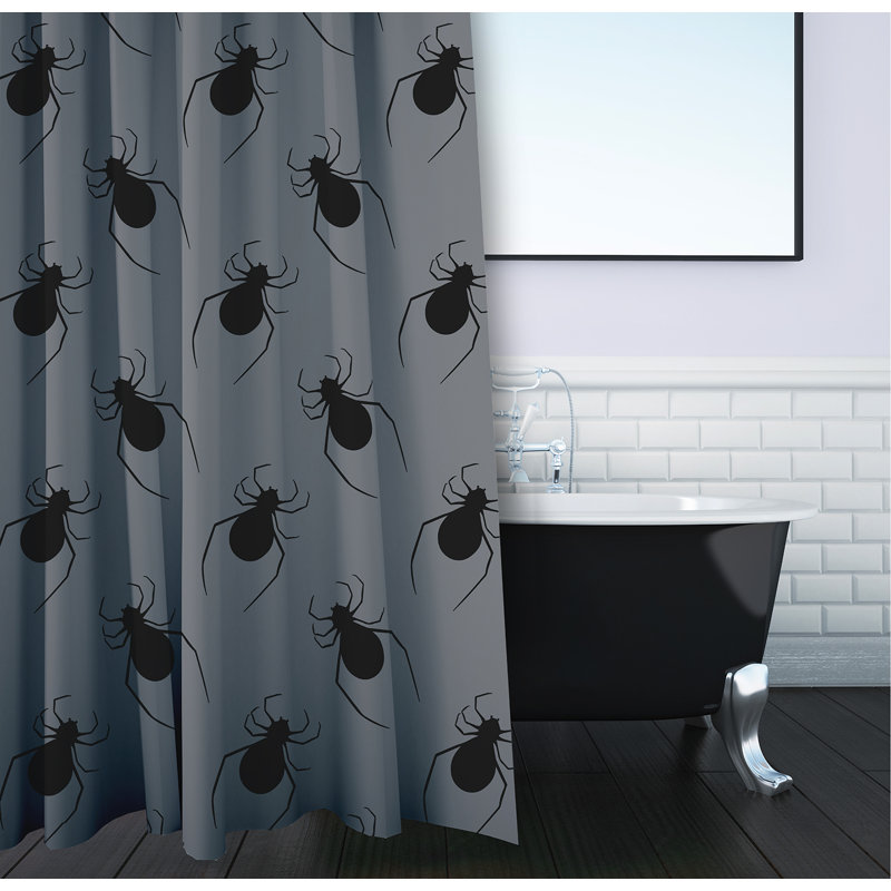 Rideau de douche simple Eni, Gris acier