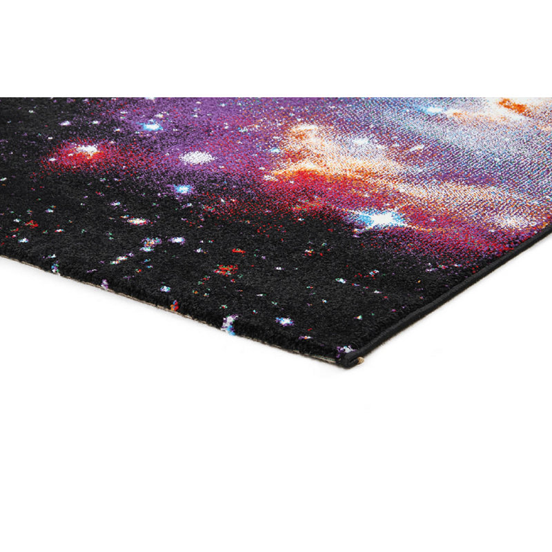 Space A Machine Woven Purple/Red/Blue Rug