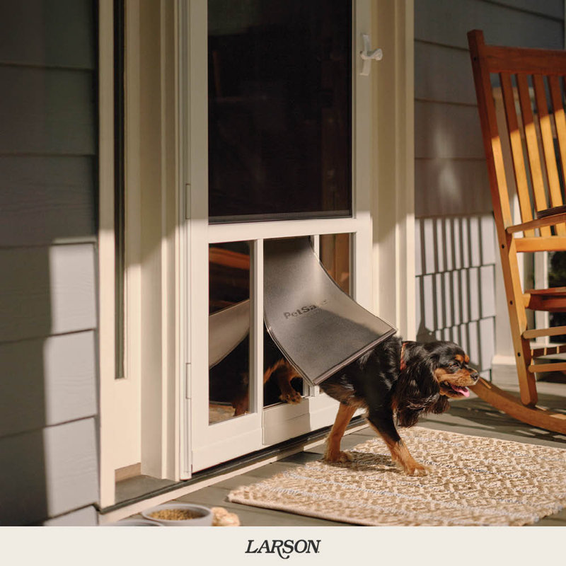 25 Series Pet Fullview Storm Door with Handle, 81" H x 36" W x 2.25" D, White