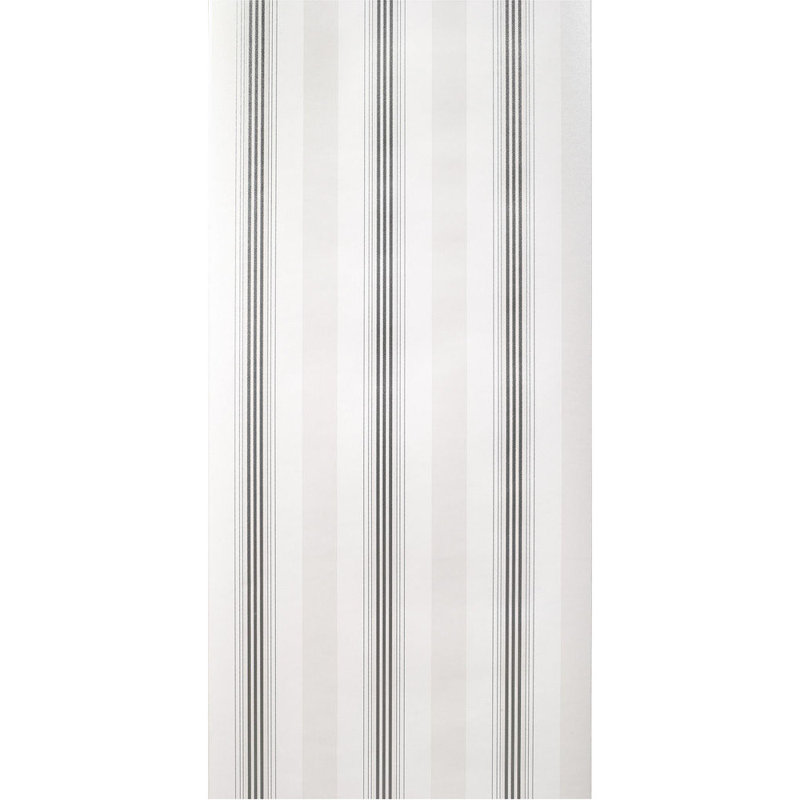 Lucca Striped Wallpaper Roll, White/Gray