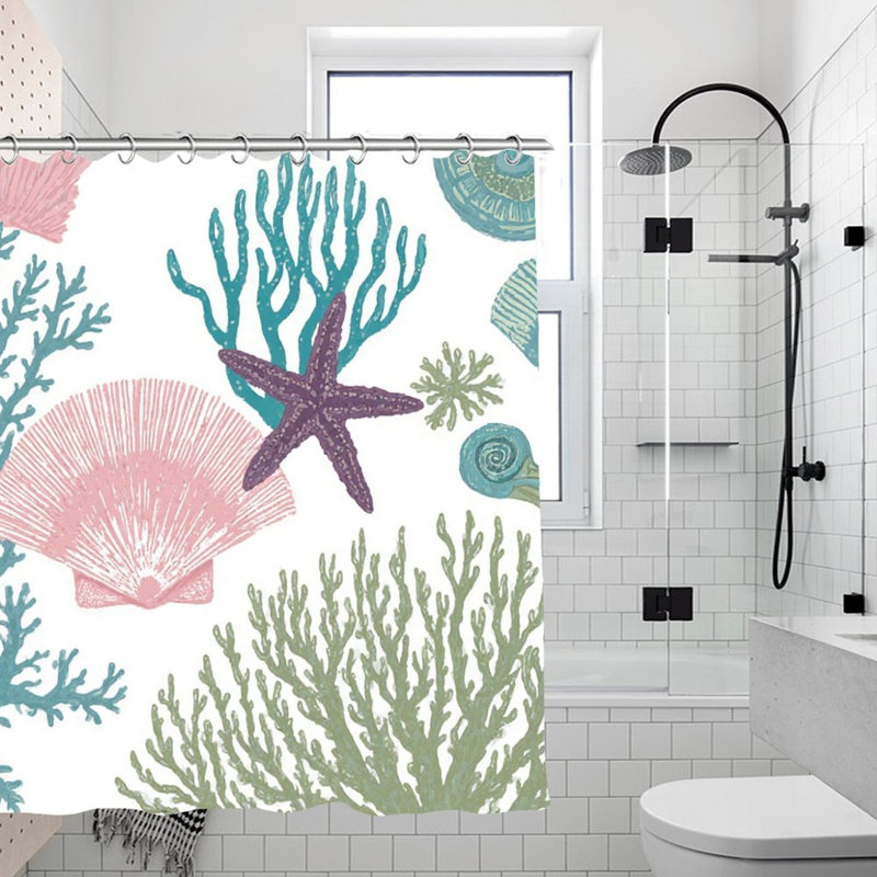 Rideaux de douche Coral Shell Starfish, 71 x 71