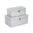 2 Piece Handmade Leather Decorative Box Set-17872245
