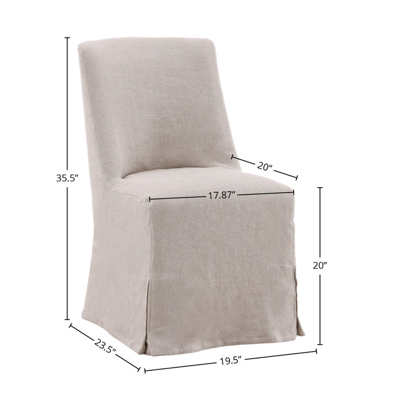 Craig Hardwood Upholstered Dining Chair, Natural Linen