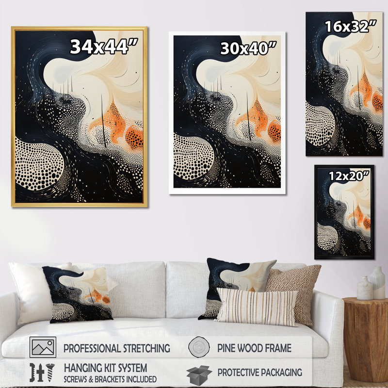 «Deep Marine Scenes Modern Collage I», art mural abstrait sur toile, H 40 po x l 30 po x P 1,5 po, Toile tendue