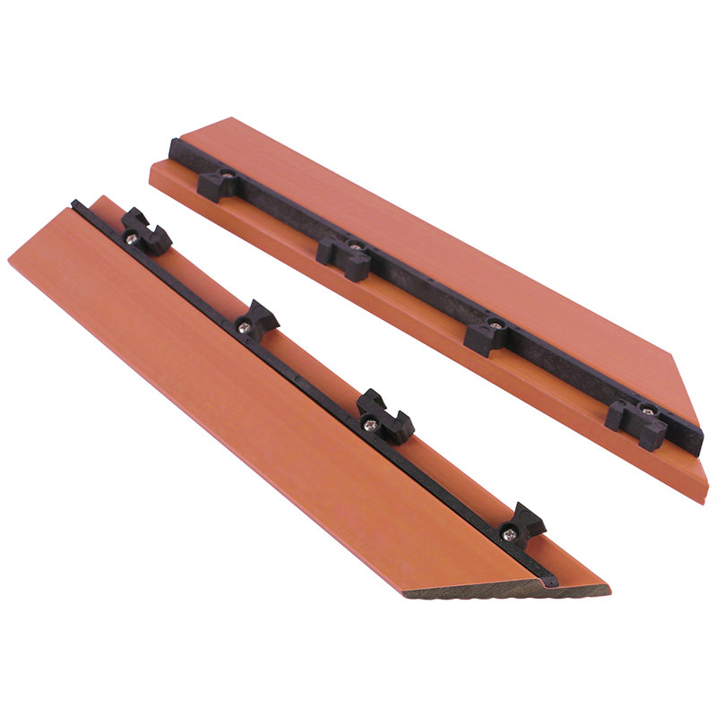 Carreau de terrasse en composite 2 po x 12 po Quick Corner, Madrid Red