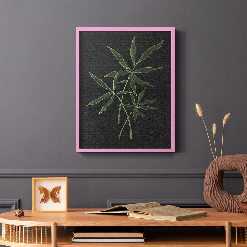 Simple Tropics II, reproduction encadrée - bois massif, Rose, H 10 po x l 8 po