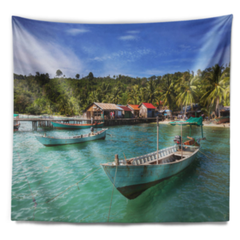 Tapisserie de Kep au Cambodge, H 50 po x l 60 po