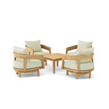 Outdoor 5 - Piece Teak Conversation Set