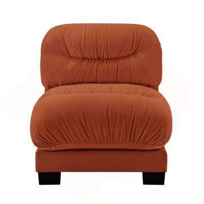 Armless Sofa Chenille- Orange