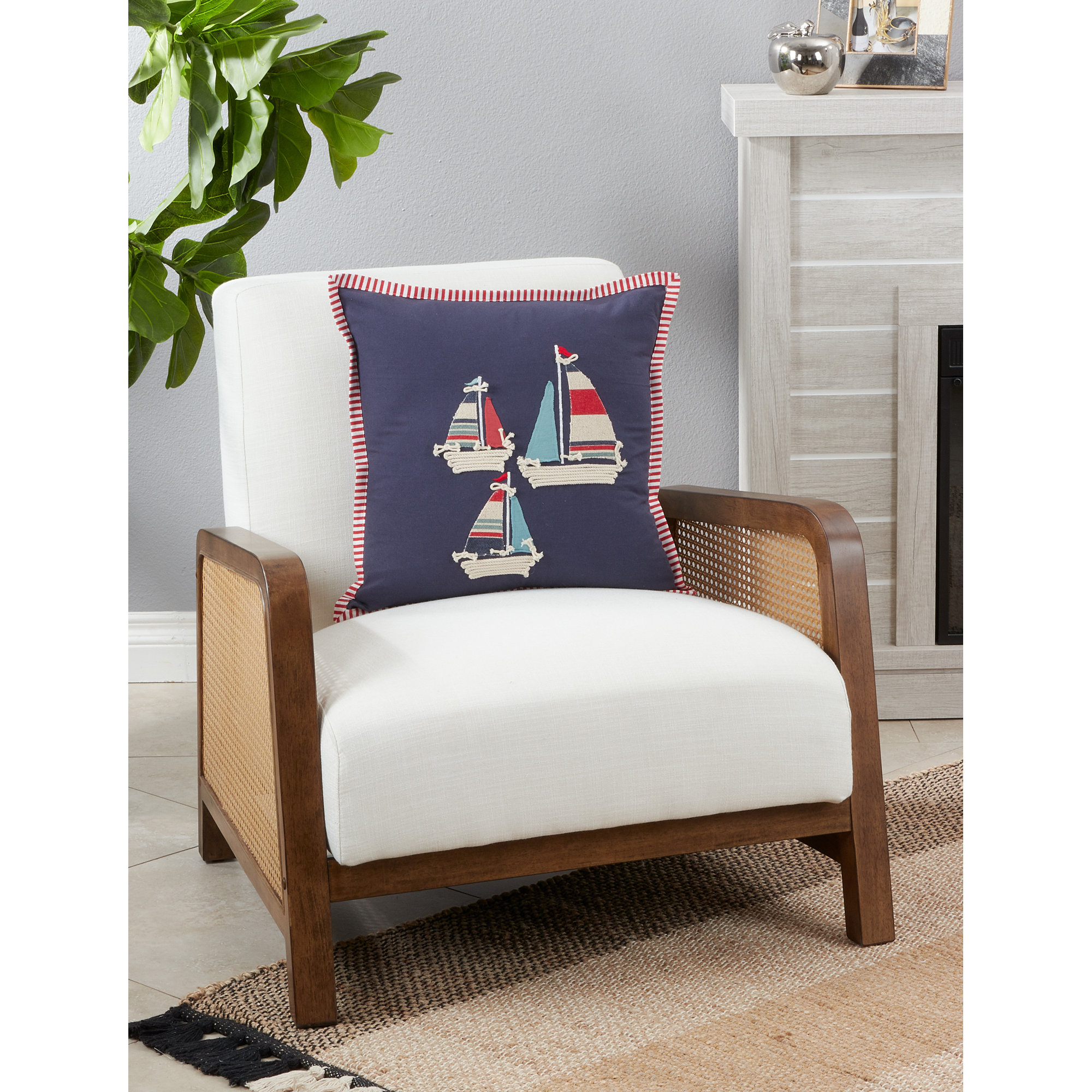 Derrida No Pattern And Not Solid Color Cotton Throw Pillow, Pillow Cover Only - No Insert