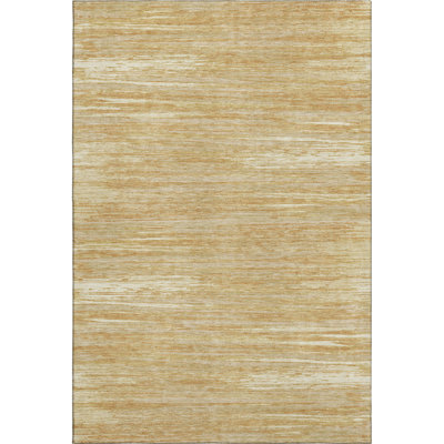 Premium Machine Washable Prisco Gold Rug