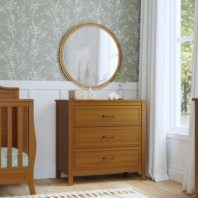Charlie 3-Drawer Dresser, Chestnut