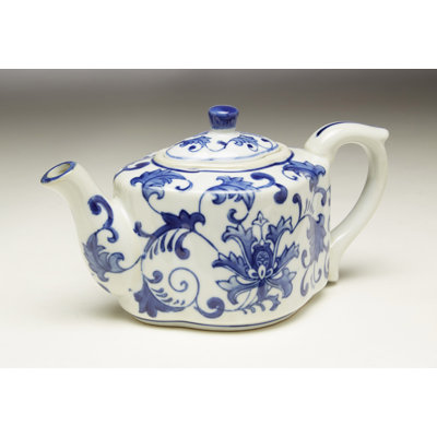 Charlton Home® Finkbeiner 28oz. Floral Teapot