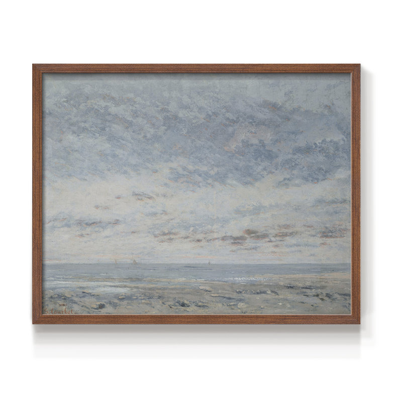 Paysages rétro - DCCLXVII - Reproduction encadrée - Restickable, Noyer, H 11 po x l 14 po