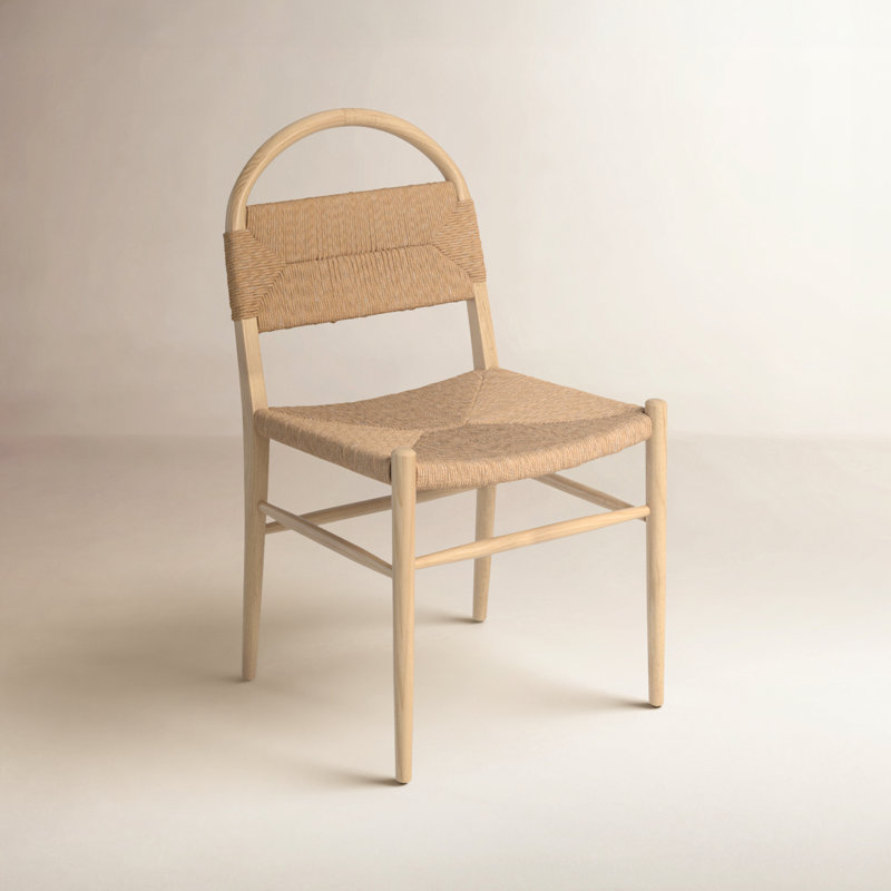 Kashmir 18.1'' H Solid Wood Side Chair, Natural