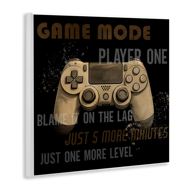 Plaque murale Gamer phrases de style rétro, design par Kim Allen