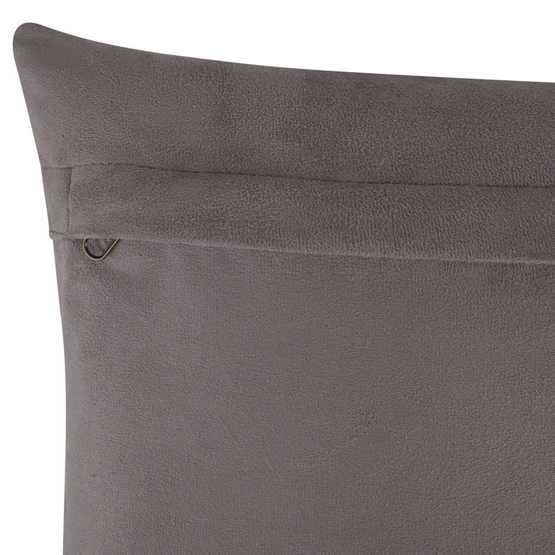 Coussin en cuir de vache gris et ivoire - patchwork de diamants