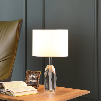 Lampe de table prisme en cristal 19 po Dodecahedron