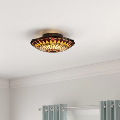 Engebretson 2 - Light 17"" Unique/Statement Bowl Flush Mount -  Alcott HillÂ®, AGGR3969 38544335