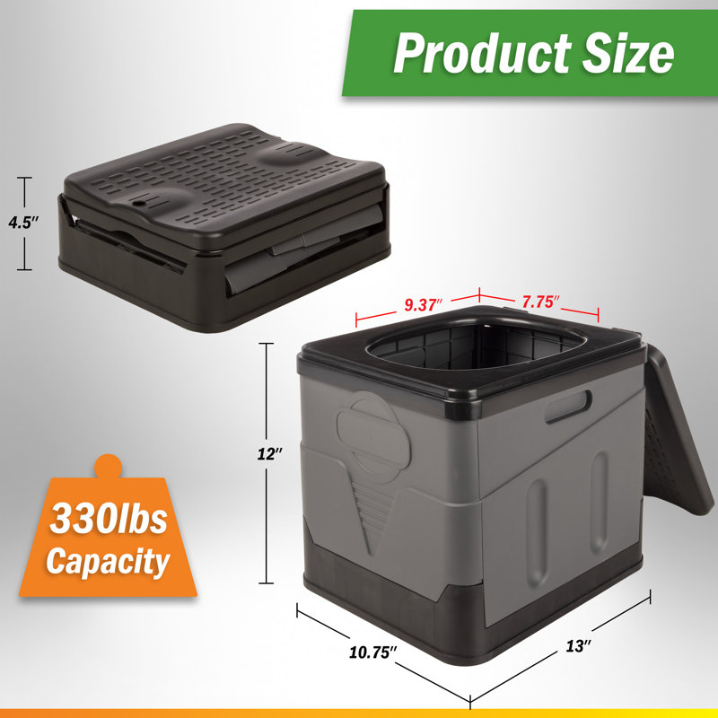 Wakeman Outdoors Portable Travel Camping Toilet