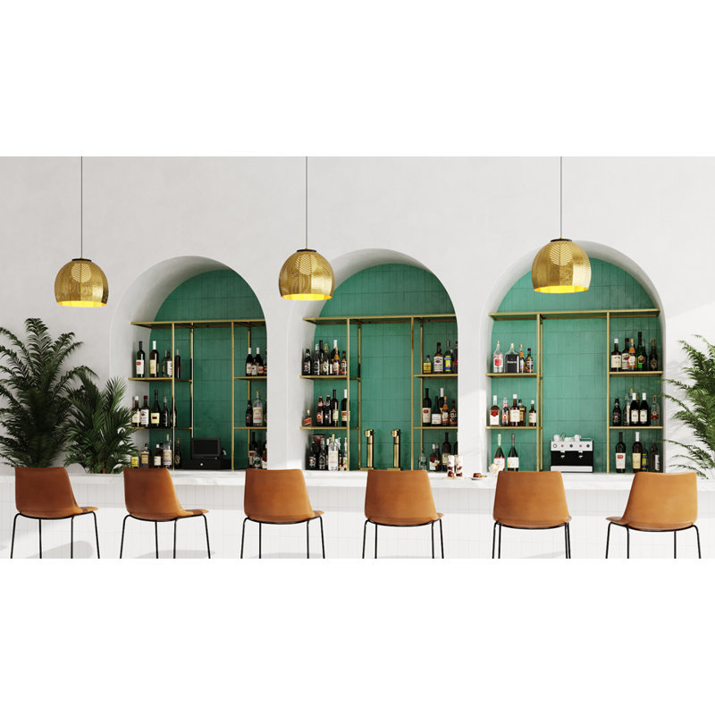 Amicus 1 - Light Pendant, 10.25" H x 12" W x 12" D, Dark Stained Walnut Finish, 2700K - Warm White LED