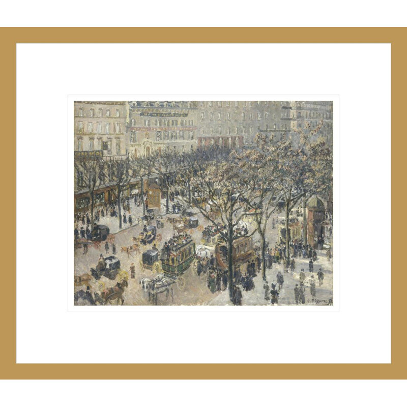 «Boulevard des italiens Morning Sunlight» par Camille Pissarro, impression giclée sur cadre, H 13,75 po x l 15,88 po