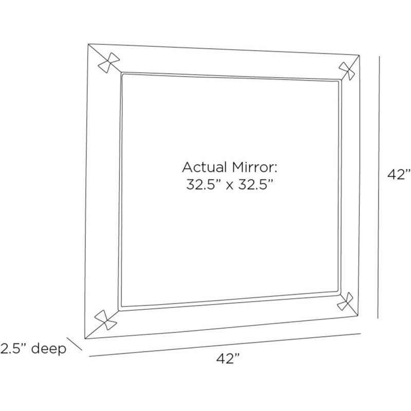 Calpini Square Beveled Mirror