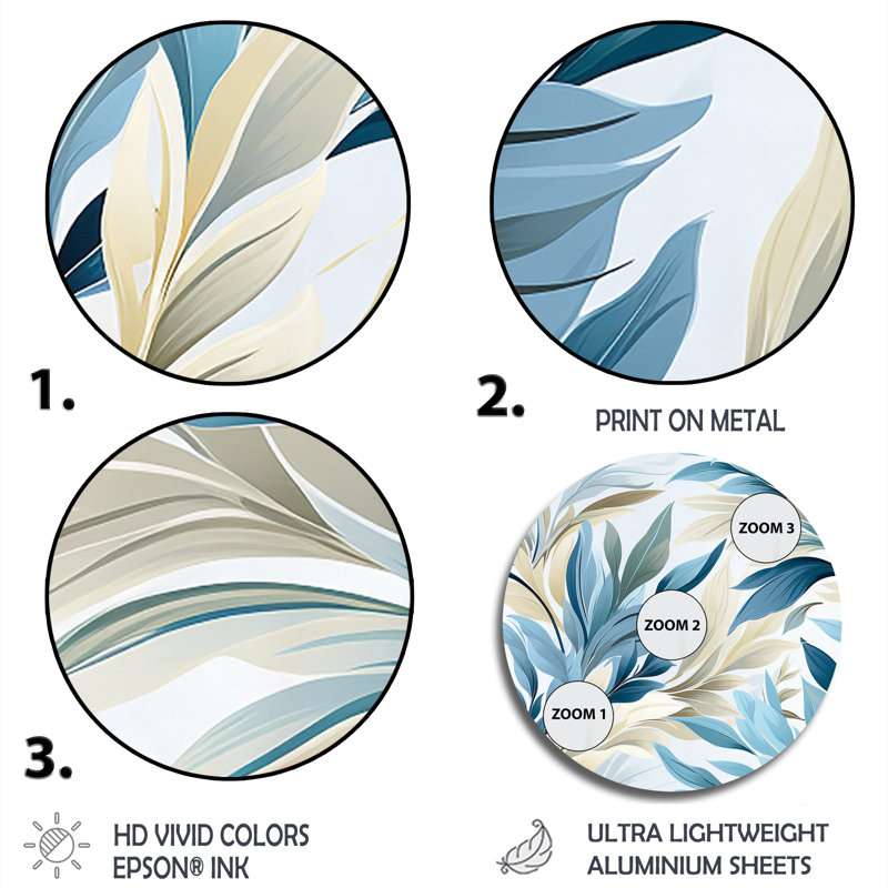 Copen - Art floral rond en métal, H 16 po x l 16 po