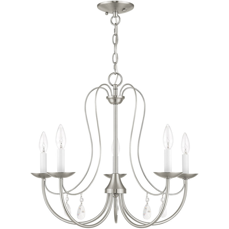 Gaiwan 5 - Light Dimmable Classic / Traditional Chandelier, No, Brushed Nickel