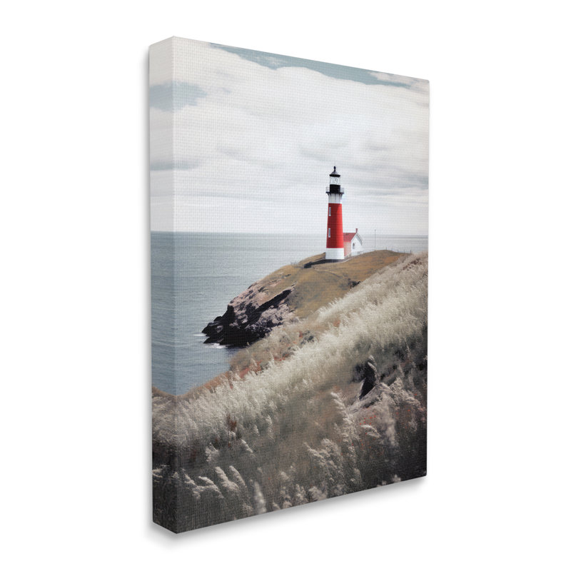 Art mural sur toile, "Phare rouge" par Ray Powers, H 20 po x l 16 po x P 1,5 po