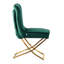 Yulin Modern Velvet Dining Chair - Ergonomic Velvet Upholstered Back with Golden Stainless Steel Frame - Side Chair for Kitchen Living Room Dining Room - Single-1036954066