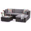 Ensemble de conversation modulaire en rotin avec coussins 5 pièces Brookwood-1249307758