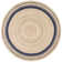 Speight Coastal Braided Power Loom Jute Brown/Navy Bordered Rug