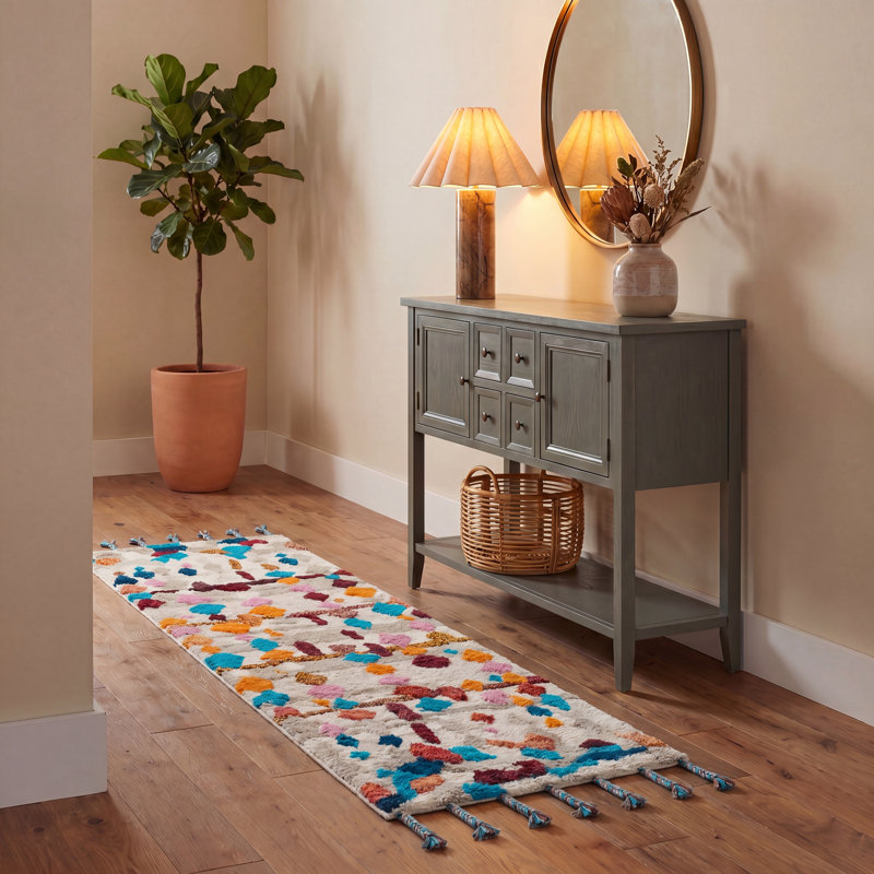 Janis Hand Tufted Performance Geometric Rug, Runner 2'3" x 8'