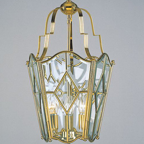 Plaistow 4 - Light Gold Lantern Pendant