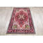 Tapis rouge traditionnel en laine à motif géométrique 3x5