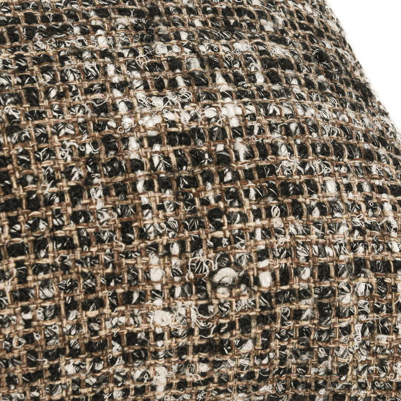 Porter 24" Woven Cotton Blend Throw Pillow , Black